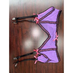 Seven Til Midnight Purple Garter Belt Size Medium/Large